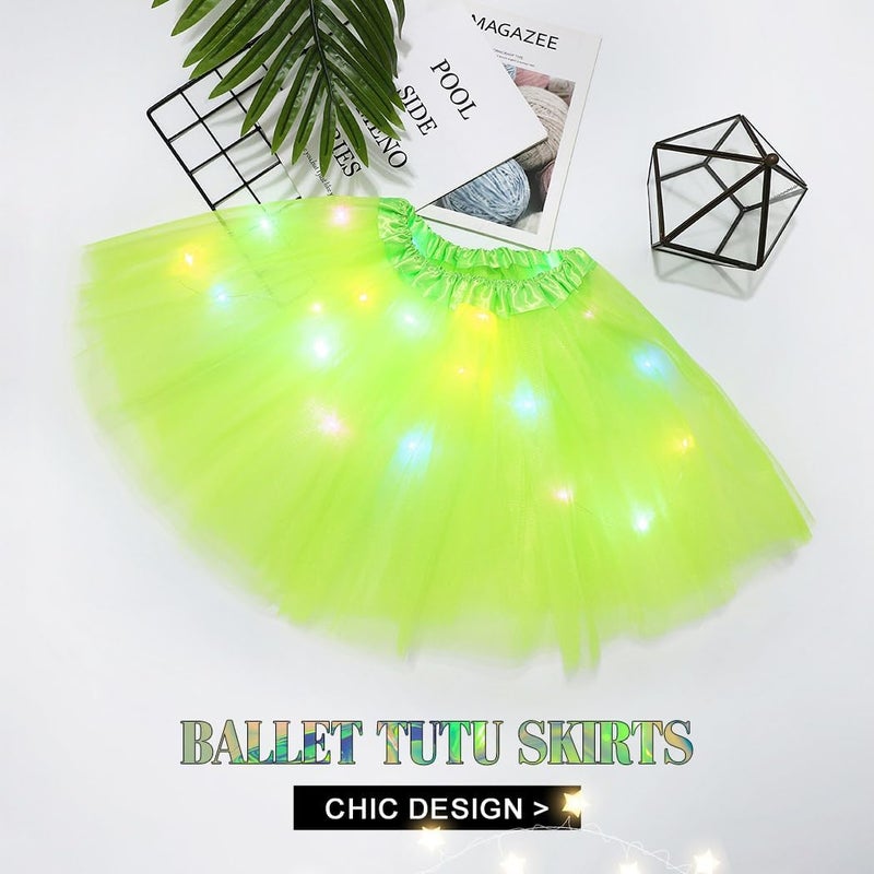 TWINKLEDE Light Up Tutu Skirt Led Tulle Tutus Glow Running Dance Costume Skirts for Women - Image 2